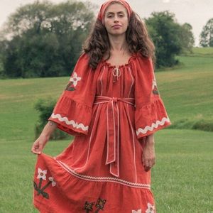 HoneyBea heirloom linen dress